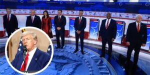 El debate republicano consolida a un Trump ausente