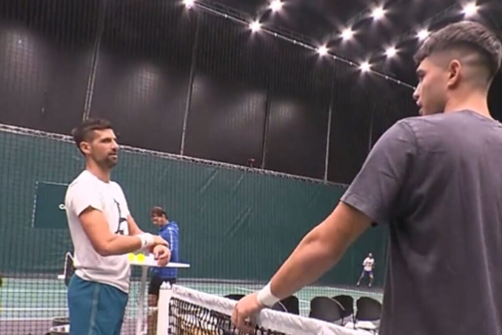 Masters 1000 Pars – Bercy 2023: Novak Djokovic y Carlos Alcaraz aparcan su rivalidad: entrenan juntos en Pars-Bercy