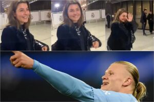 Real Madrid: Rafaela Pimenta, representante de Haaland, en el palco del Bernabu