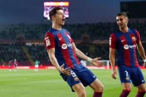 FC Barcelona: Lewandowski: «Lo que pas con Lamine fue un accidente, hablamos mucho y le doy consejos»