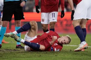 Eurocopa 2024: Susto de Haaland con Noruega: «Sufre una leve torcedura de tobillo»