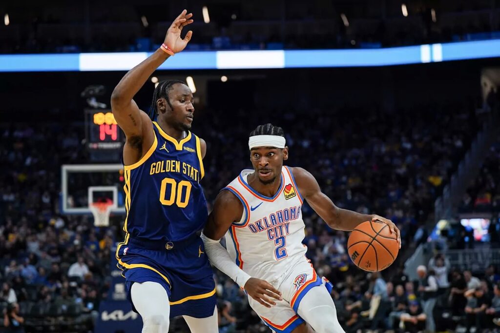 NBA: Oklahoma pasa por encima de unos Warriors en horas bajas