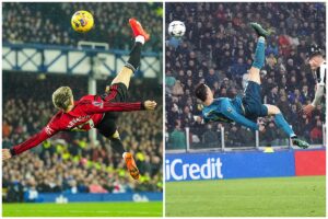 Premier League: Separadas al nacer: la chilena de Garnacho que recuerda en todo a la de Cristiano en Turn
