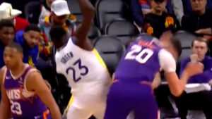 NBA: Que alguien pare a Draymond Green: tremendo manotazo a Nurkic en la cara