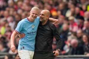 Premier League: Guardiola, sobre la lesin de Haaland: «Es una amenaza de fractura por estrs en el pie»