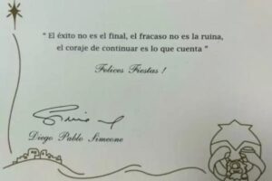 Atltico de Madrid: Simeone recurre a Churchill para felicitar la Navidad