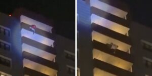 Un joven disfrazado de Papá Noel fallece al caer de un piso 24 frente a una multitud de niños
