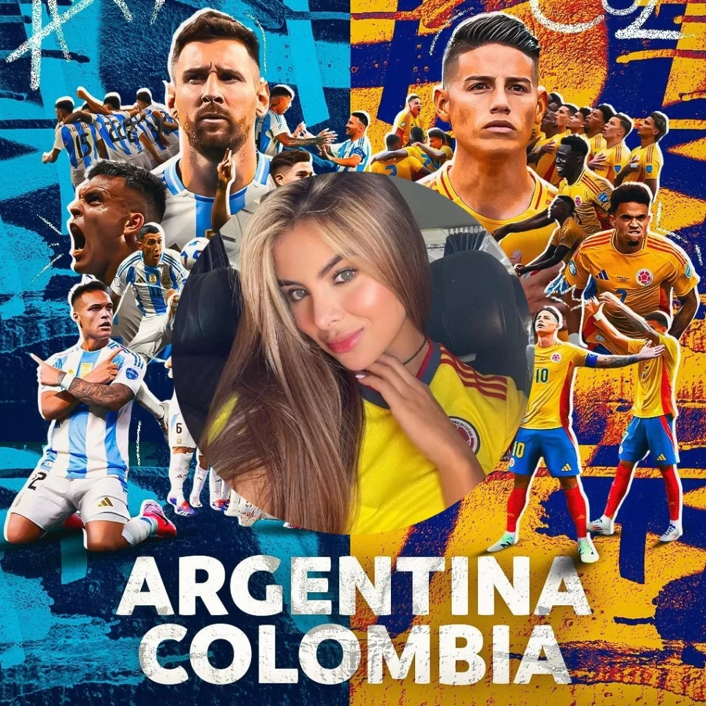 Laura Sánchez, Modelo Paisa, Apoya al Equipo Colombiano con la Fuerza de un Tigre en la Final de la Copa América 2024