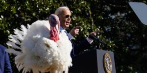 Biden indulta a los pavos Peach y Blossom en el evento final de Acción de Gracias