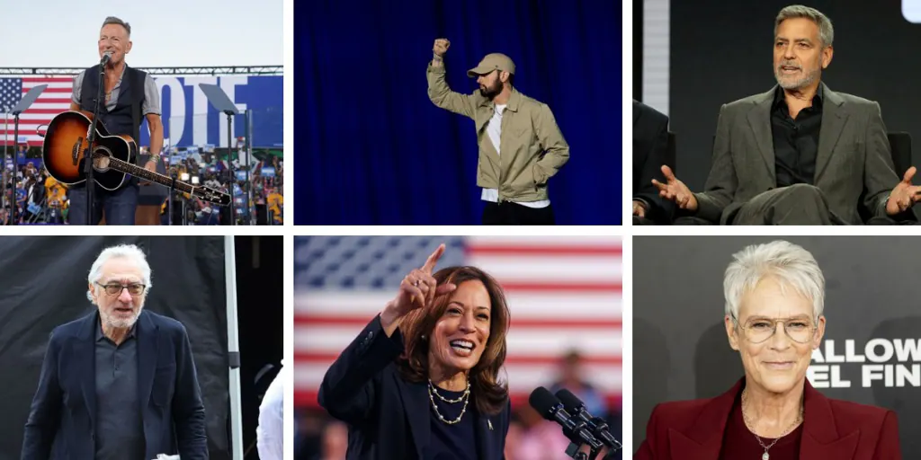 estos son los famosos que apoyan a Kamala Harris en las elecciones de Estados Unidos