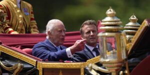Macron es recibido con honores por el Rey Carlos III en Windsor en el arranque de su visita de Estado al Reino Unido