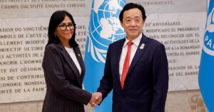 Delcy Rodríguez empieza su legitimación internacional en un foro de la ONU en Roma