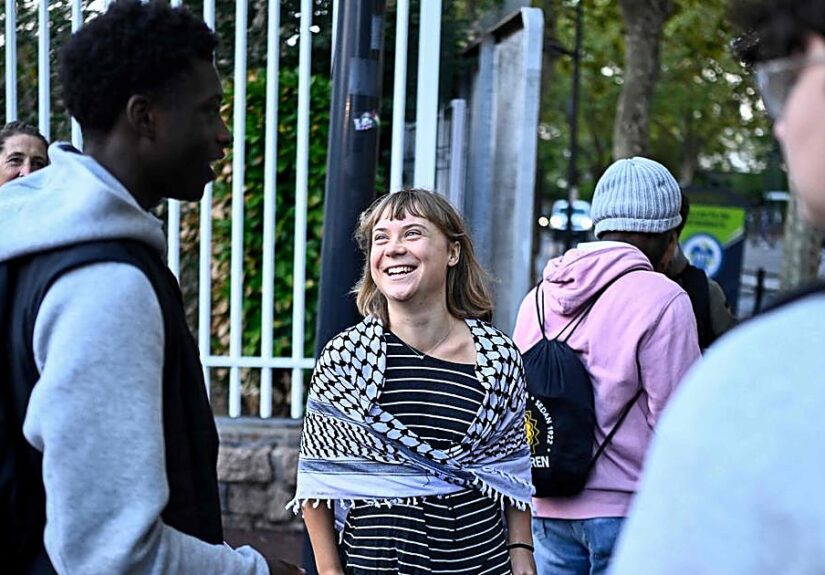 La activista Greta Thunberg se suma a las protestas estudiantiles en Francia