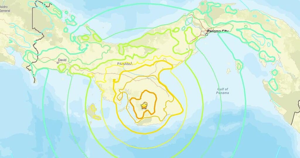 Un terremoto de magnitud 7,6 sacude el centro y el sur de Panamá