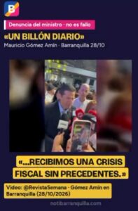 Crisis fiscal y «corte de cuentas»: Las graves denuncias de Mauricio Gómez Amín en Barranquilla