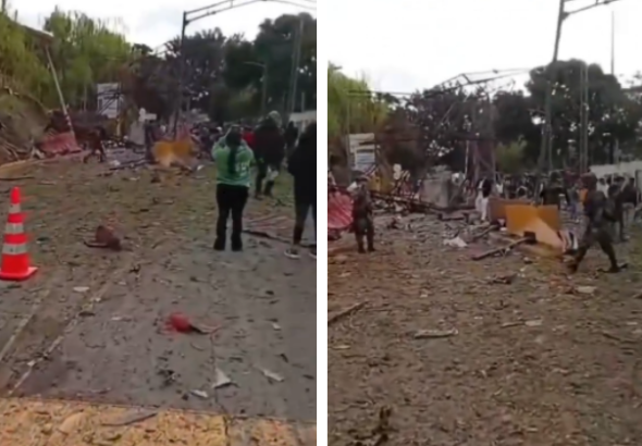 carro bomba explotó cerca de un peaje